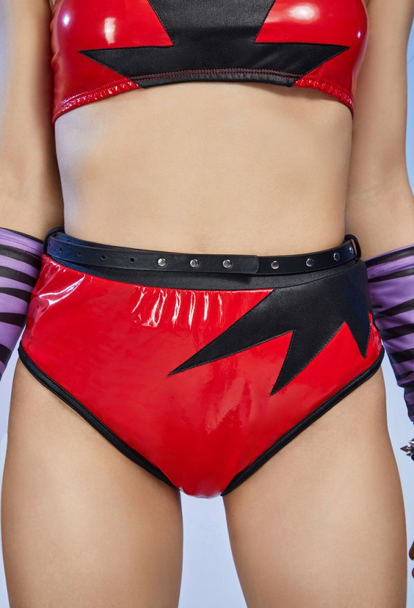 Five Nights at Freddy's Roxanne Wolf Cosplay Costume Top and Shorts with Shoes and Belt