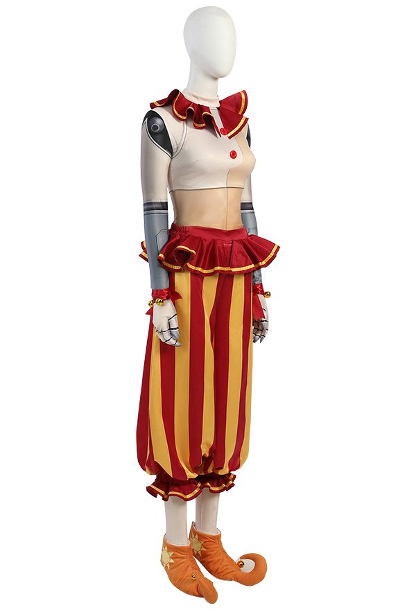 Five Nights at Freddy's Sundrop Cosplay Costume Top and Pants with Shoe Covers and Gloves