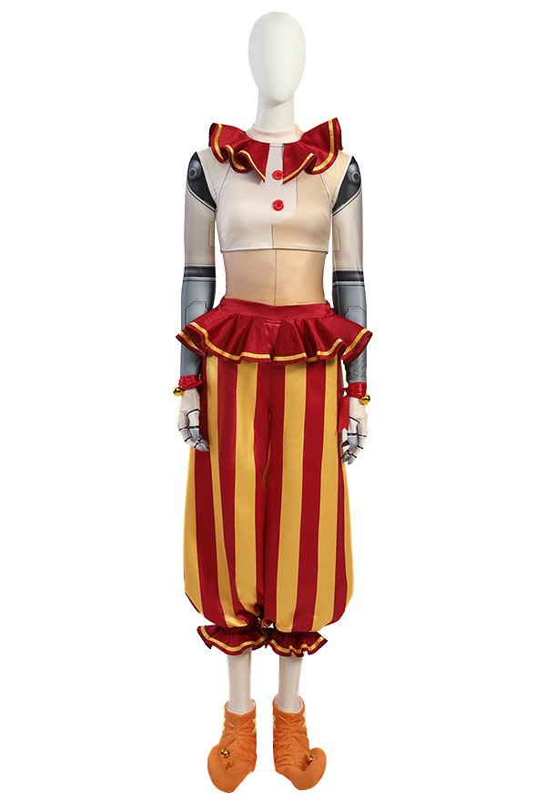 Five Nights at Freddy's Sundrop Cosplay Costume Top and Pants with Shoe Covers and Gloves