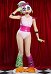 Glamrock chica Cosplay Kostüm Rosa Bodysuit und Handschuhe Beinwärmern Ohrringen