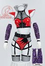 Disfraz de Cosplay Conjunto Divertido y Sexy Derivado de la Loba Rocksand con Corsé y Braga Triangular con Diadema y Cinturón