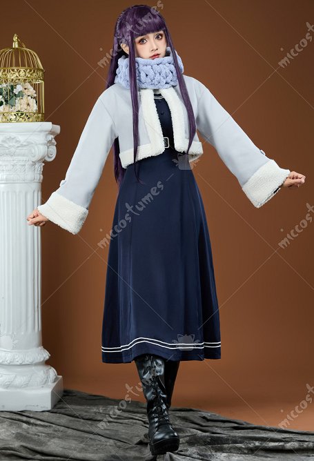 Friren: Beyond Journey's End Fern costume de cosplay Robe et veste avec tour de cou et ceinture