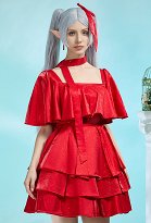Friren : Beyond Journey's End Robe Cosplay Friren avec oreilles et boucles d'oreilles Friren : Beyond Journey's End Robe Cosplay Friren avec oreilles et boucles d'oreilles