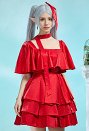 Friren Vestido de Cosplay con Orejas y Pendientes