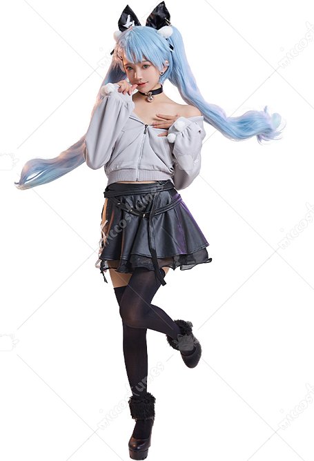 Girls' Frontline: Project Neural Cloud Florence PA15 Cosplay V Ausschnitt Jacke Cutout Rock Cosplay Kostüm
