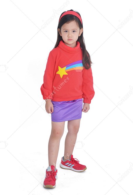 Child Gravity Falls Mabel Pines Costume Clothes for Girls Halloween Kids Cosplay