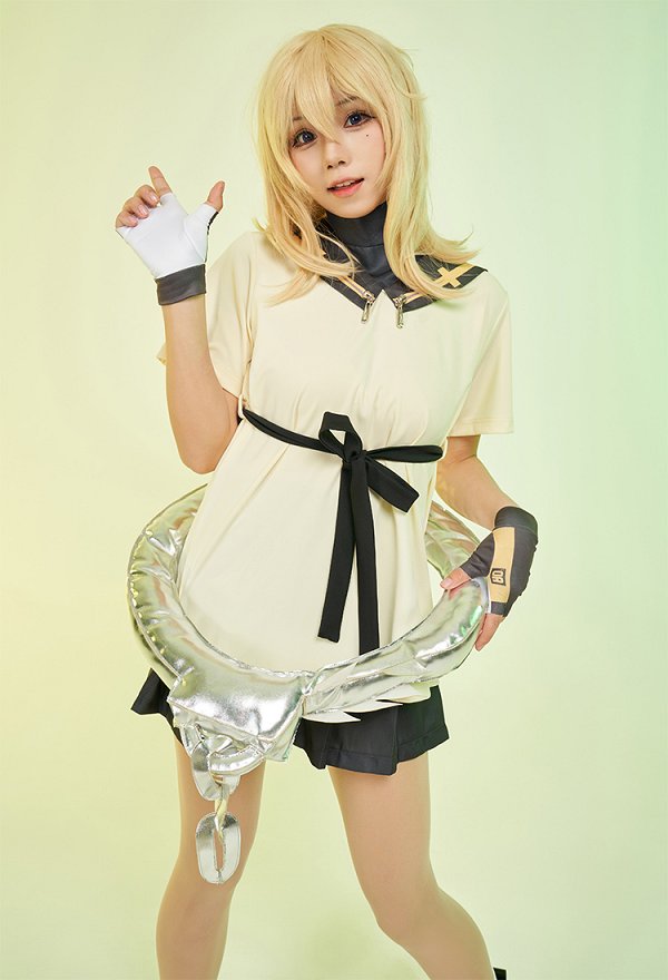 Bridget Guilty Gear Game Cosplay Top Rock Socken Jacke Handschuhe Taillen Zubehör Set Cosplay Kostüm