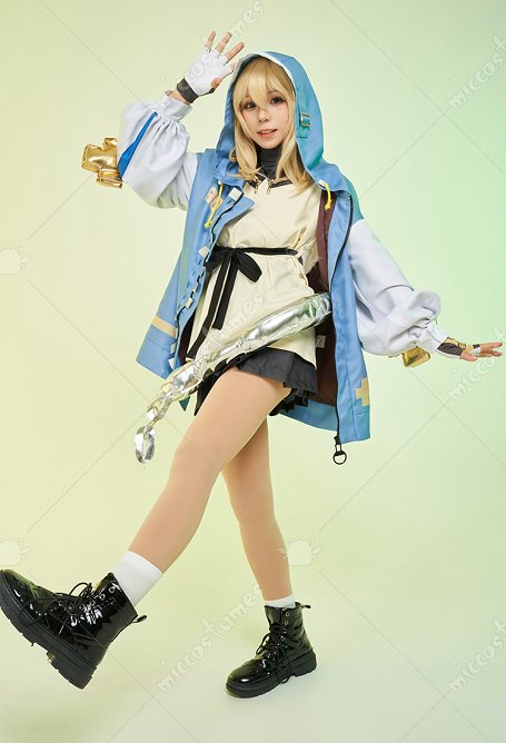 Bridget Guilty Gear Game Cosplay Top Rock Socken Jacke Handschuhe Taillen Zubehör Set Cosplay Kostüm