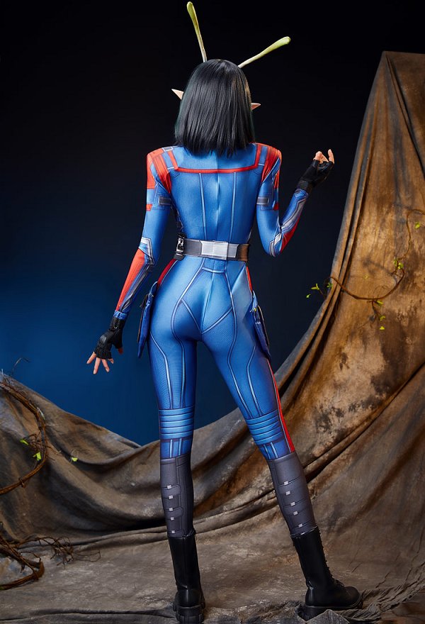 Rival Girl Super Heroine Halloween Cosplay Kostüm Bodysuit mit Gürtel Handschuhen