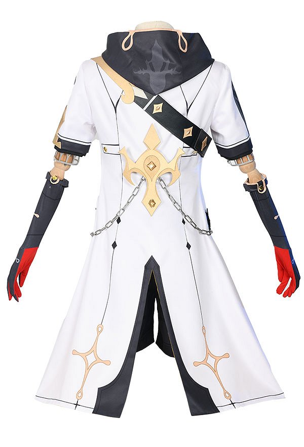 Genshin Impact Geo Albedo Uniform Set Cosplay Costume Outfits with Jacket and Accessories