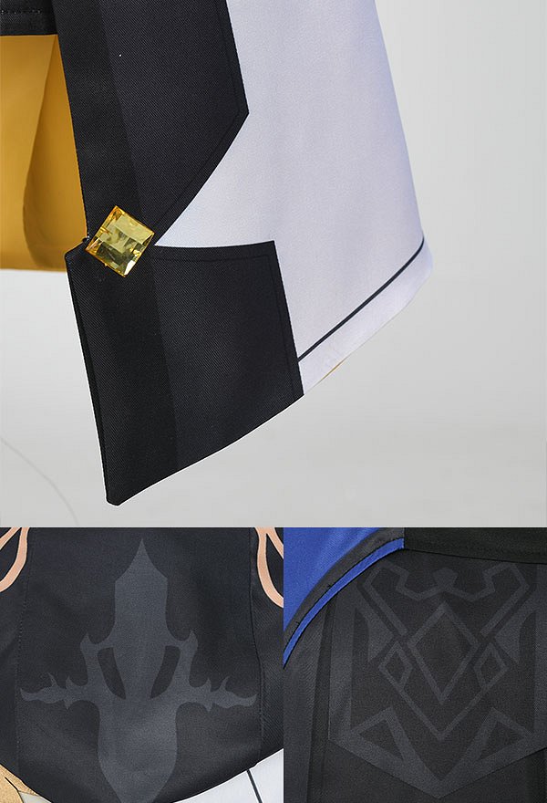 Genshin Impact Geo Albedo Uniform Set Cosplay Costume Outfits with Jacket and Accessories