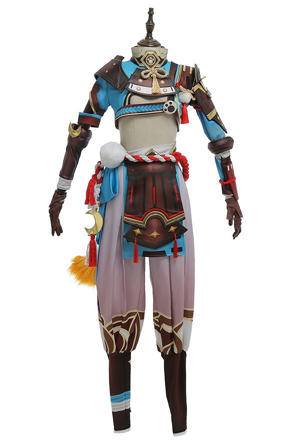 Genshin Impact Costume de Cosplay Gorou Top Pantalon Set avec Accessoires