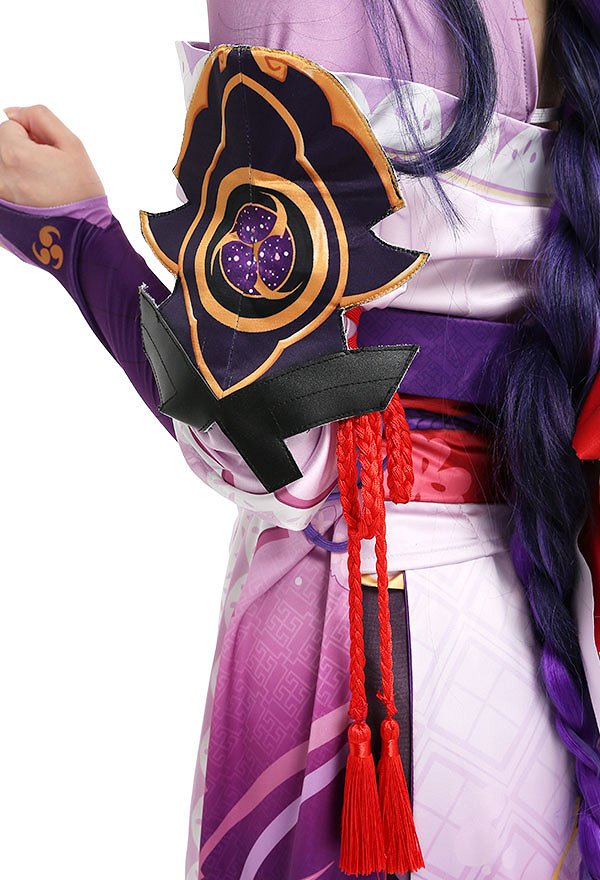 Genshin Impact Raiden Shogun Uniform Set Cosplay Costume Outfits with Waist Seal and Other Accessories Genshin Impact Raiden Shogun Uniform Set Cosplay Costume Outfits with Waist Seal and Other Accessories