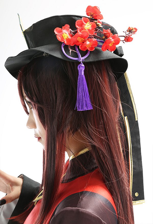 Genshin Impact Hu Tao Cosplay Costume with Complete Accessories Genshin Impact Hu Tao Cosplay Costume with Complete Accessories