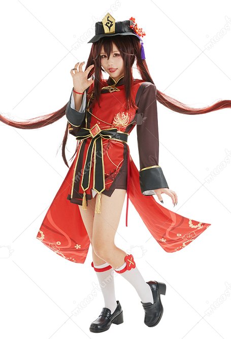 【cos欧美】原神咖啡厅-岩华聚餐-胡桃