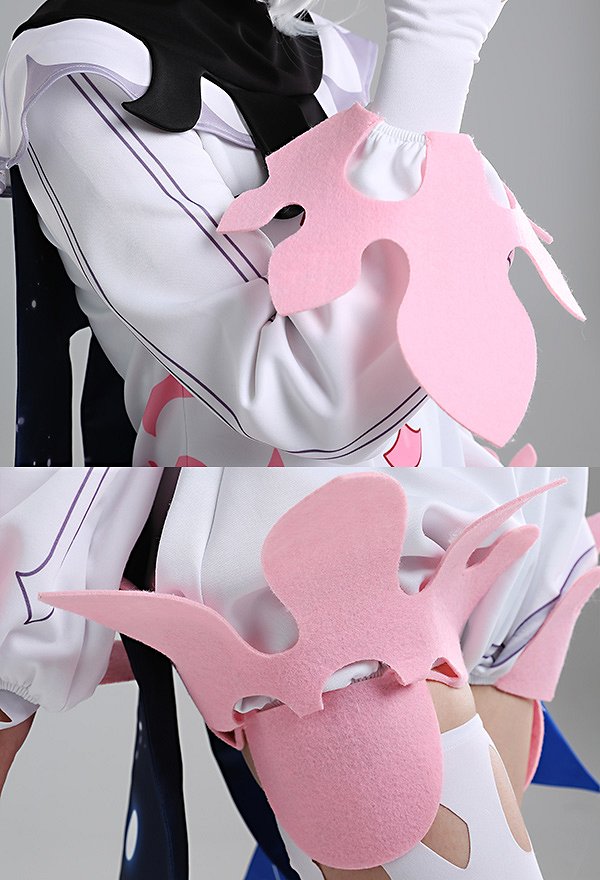 Genshin Impact Paimon Bodysuit and Shawl Cosplay Costume with Crown and Gloves