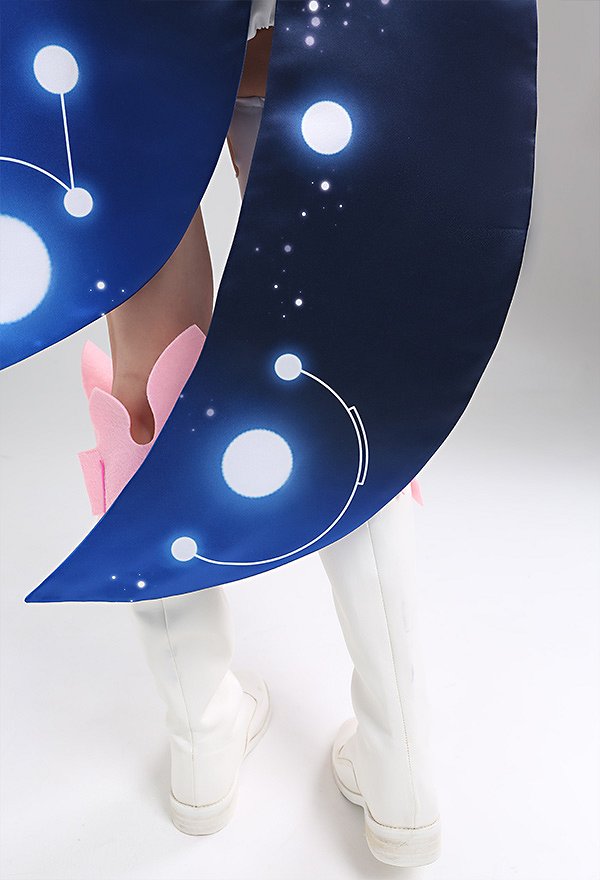 Genshin Impact Paimon Bodysuit and Shawl Cosplay Costume with Crown and Gloves