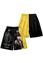 Zhongli Cosplay Pantalon Shorts à Taille Élastiquée