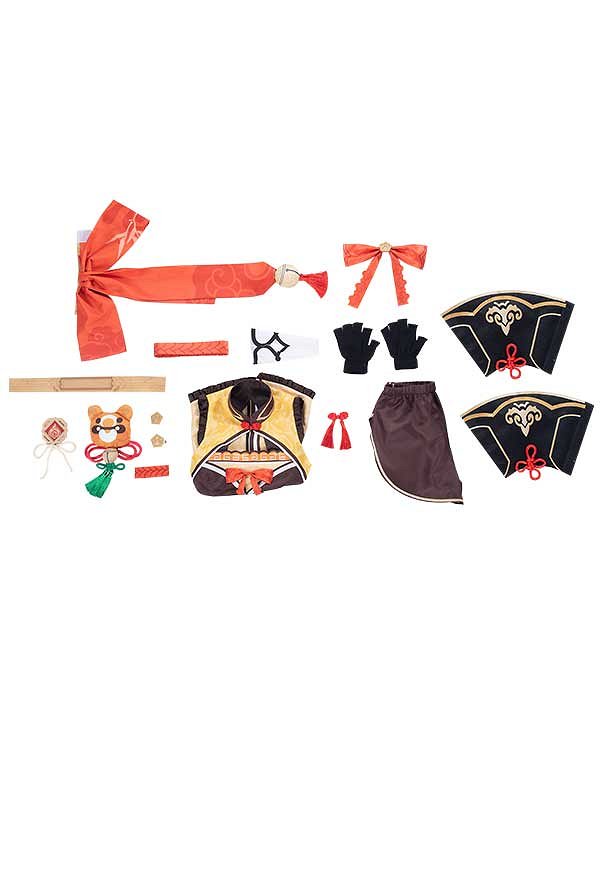 Genshin Impact Xiangling Cosplay Costume with Complete Accessories Genshin Impact Xiangling Cosplay Costume with Complete Accessories