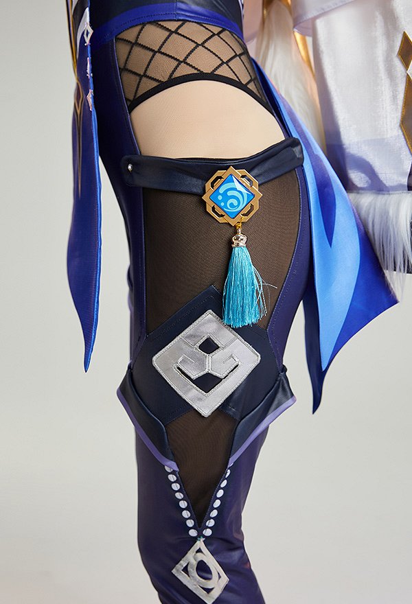 Genshin Impact Yelan Cosplay Costume Halter Bodysuit with Cloak Set with Complete Accessories Genshin Impact Yelan Cosplay Costume Halter Bodysuit with Cloak Set with Complete Accessories
