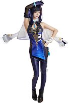 Genshin Impact Yelan Cosplay Costume Halter Bodysuit with Cloak Set with Complete Accessories Genshin Impact Yelan Cosplay Costume Halter Bodysuit with Cloak Set with Complete Accessories