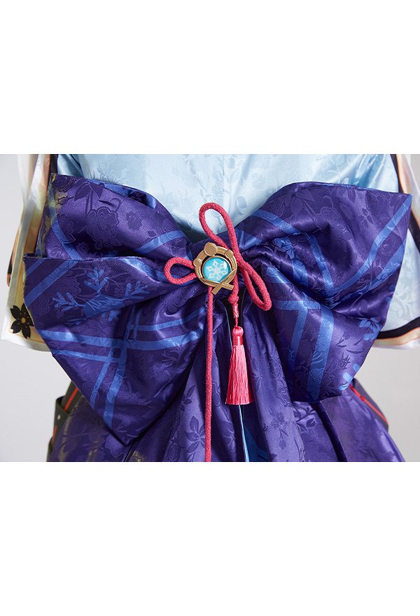 Genshin Impact Kamisato Ayaka Cosplay Costume Dress with Socks and Corset