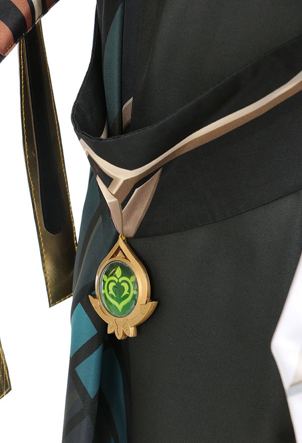 Genshin Impact Kaveh Cosplay Costume Top and Pants Set with Gloves and Accessories