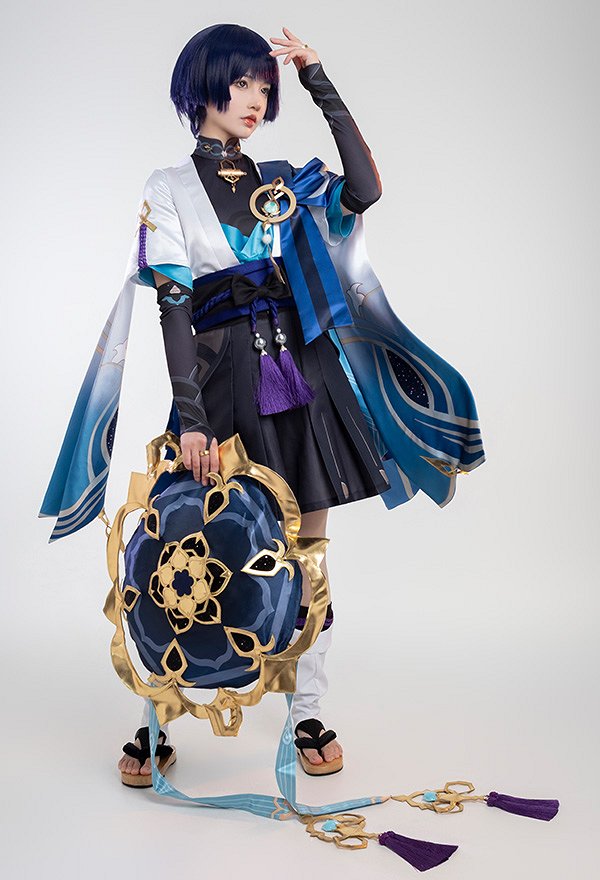 Genshin Impact The Wanderer Scaramouche Balladeer Cosplay Costume Coat and Shirt with Pants