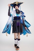 Genshin Impact Costume de Cosplay The Wanderer Scaramouche Balladeer Manteau et Chemise avec Pantalon Genshin Impact Costume de Cosplay The Wanderer Scaramouche Balladeer Manteau et Chemise avec Pantalon