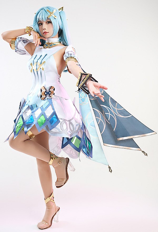 Genshin Impact Faruzan Cosplay Costume Top and Skirt Set with Cape