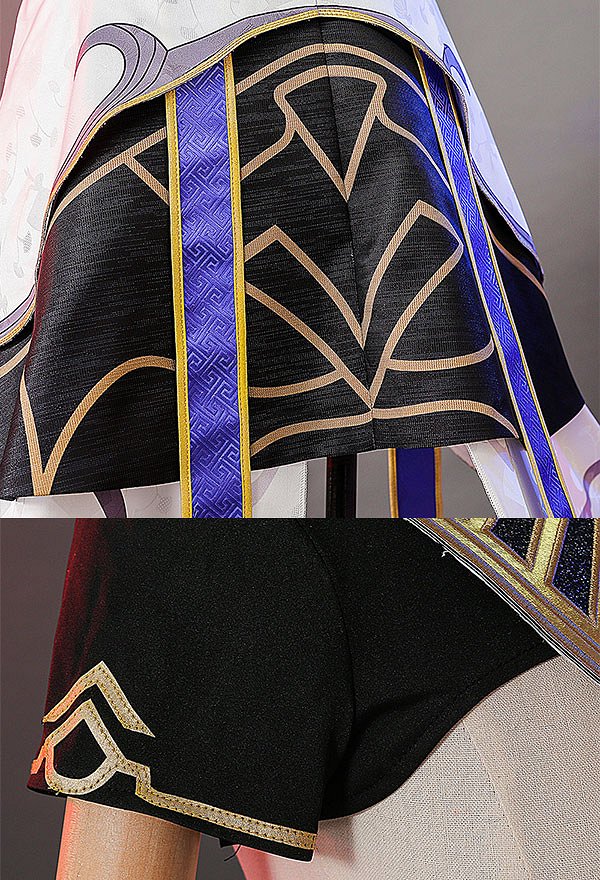 Genshin Impact Cyno Cosplay Costume Top and Pants with Skirt and Sleeves