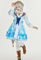 Kamisato Ayaka Genshin Impact Cosplay Kleid Hut Kawaii Lolita Socken Hals Beinen Zubehör Cosplay Kostüm