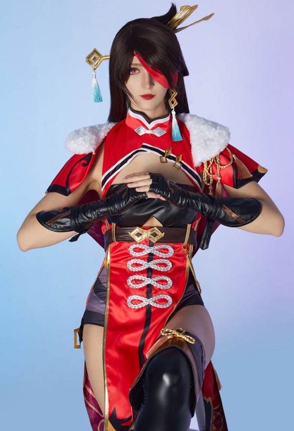 Genshin Impact Beidou Uncrowned Lord of the Ocean Cosplay Costume Dress Cloak Set Genshin Impact Beidou Uncrowned Lord of the Ocean Cosplay Costume Dress Cloak Set