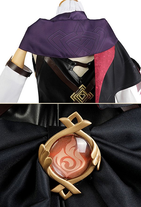 Genshin Impact Lyney Cosplay Costume Bodysuit and Hat with Shawl and Gloves