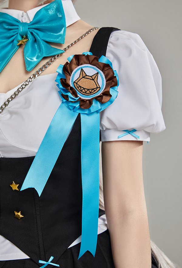 Lynette Derivative Uniform Set Lantern-Sleeve Blouse and Vest with Skirt Badge Cosplay Costume Lynette Derivative Uniform Set Lantern-Sleeve Blouse and Vest with Skirt Badge Cosplay Costume