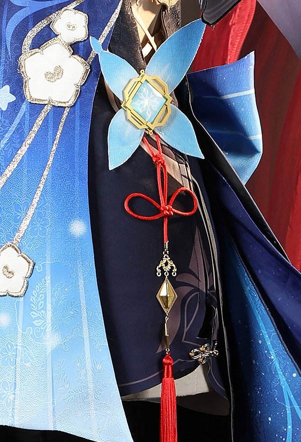Genshin Impact Ganyu Disfraz de Cosplay Vestido con Collar y Diadema Guantes y Lazo