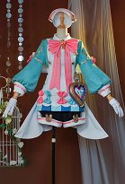 Genshin Impact Sigewinne Cosplay Costume Top et Short avec Tablier et Gants