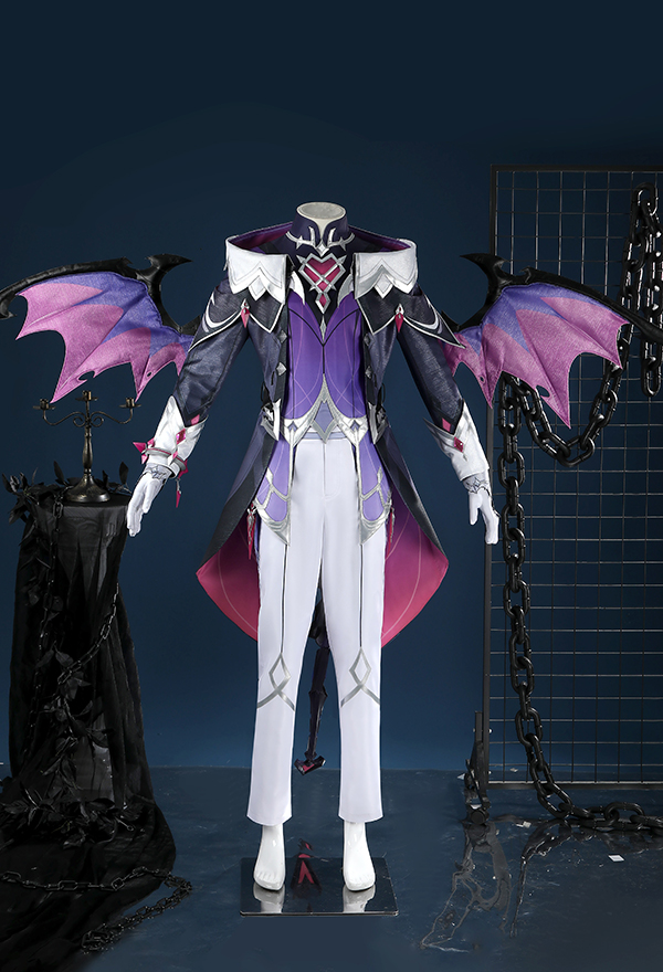 Traje de cosplay de Durin de Genshin Impact con forro y abrigo con pantalones