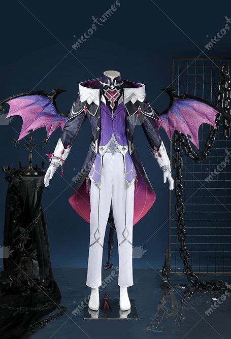 Traje de cosplay de Durin de Genshin Impact con forro y abrigo con pantalones