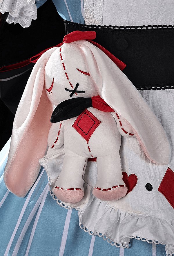 Genshin Impact Miliastra Wonderland Alice Maid Outfit Cosplay Costume Dress with Apron and Waist Belt