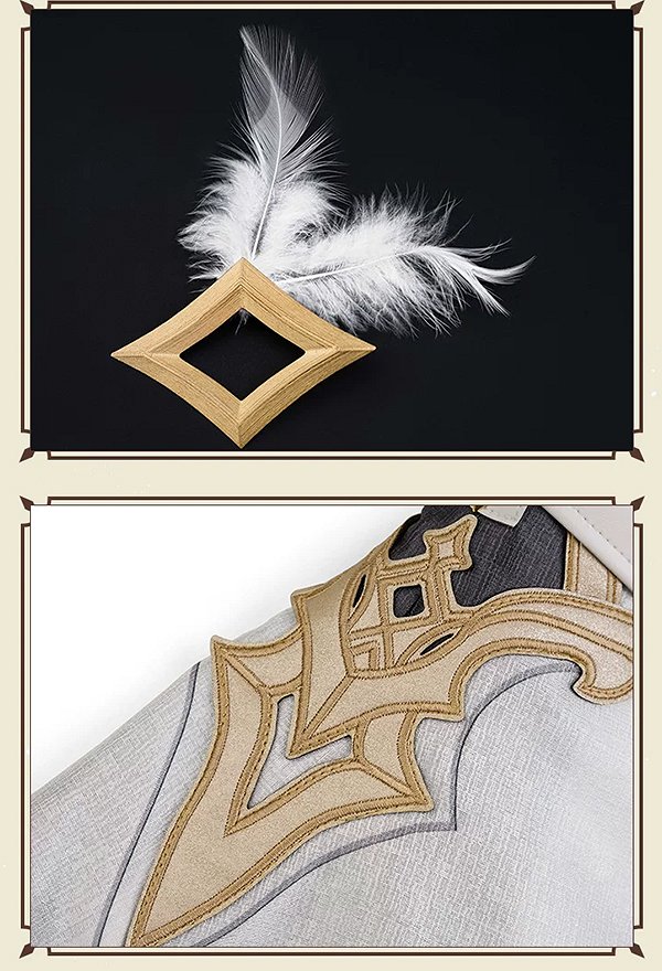 Genshin Impact Aether As Heaven and Earth Are Made Anew Skin Cosplay Costume Top and Coat with Pants and Gloves