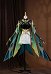 Genshin Impact Nefer Cosplay Costume Dress with Cape and Waist Belt