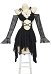 Halloween Gothic Cutout Kleid Spinnennetz Off Shoulder Unregelmäßiges Kleid mit Halskette