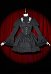 Halloween Victorian Robe gothique rétro style palais, robe multicouche avec corset et nœud au niveau du décolleté