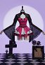 Monster High Draculaura Derivado Conjunto gótico de falda y corsé con top asimétrico de manga murciélago y faldas de varias capas con una prenda de malla para cubrirse