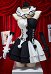 Arte payaso derivado Halloween blanco y negro color bloqueado vestido corset conjunto tubo superior y falda con calcetines