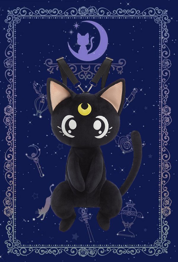 Accessoire cosplay Sailor Moon Luna Sac à dos noir style gothique sombre