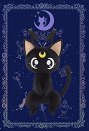 Sailor Moon Luna Mochila de gato negro de estilo gótico oscuro