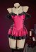 MH Drac Girl Derivative Off-shoulder Side-strap One-piece Gothic Bathing Swimsuit with Choker