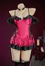 Maillot de bain gothique à bretelles latérales et épaules dénudées avec col roulé dérivé du modèle MH Drac